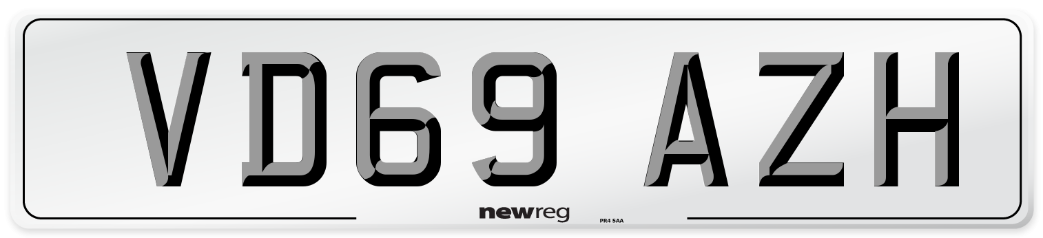 VD69 AZH Number Plate from New Reg